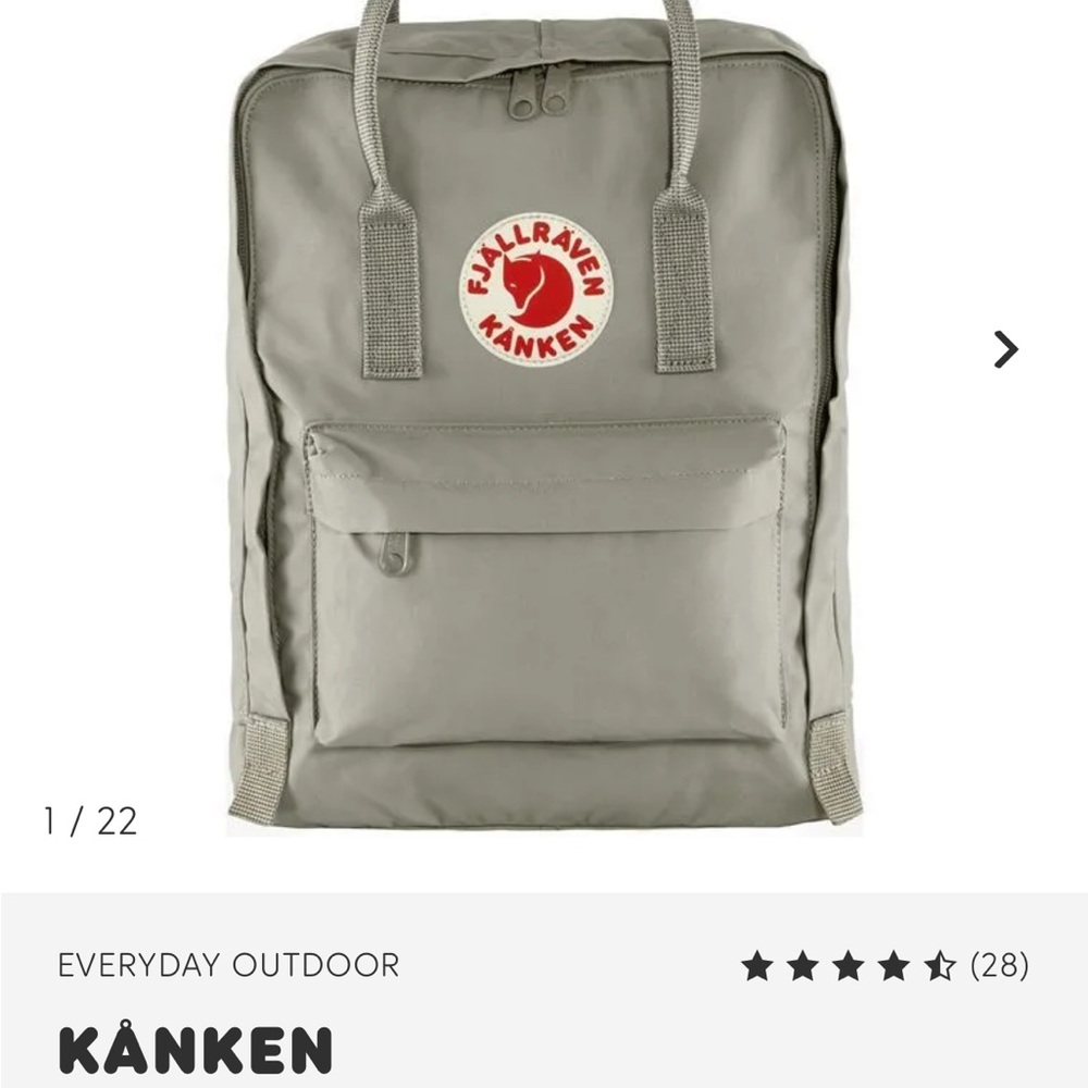 Grey Fjallraven backpack. Perfect condition barely used.